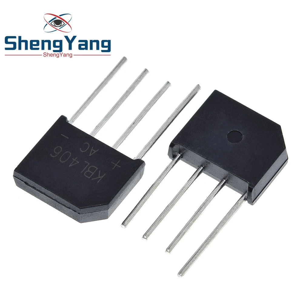 Однофазный диодный мост KBL406 KBL-406 4A 600V, выпрямитель ZIP-4, 5 шт.