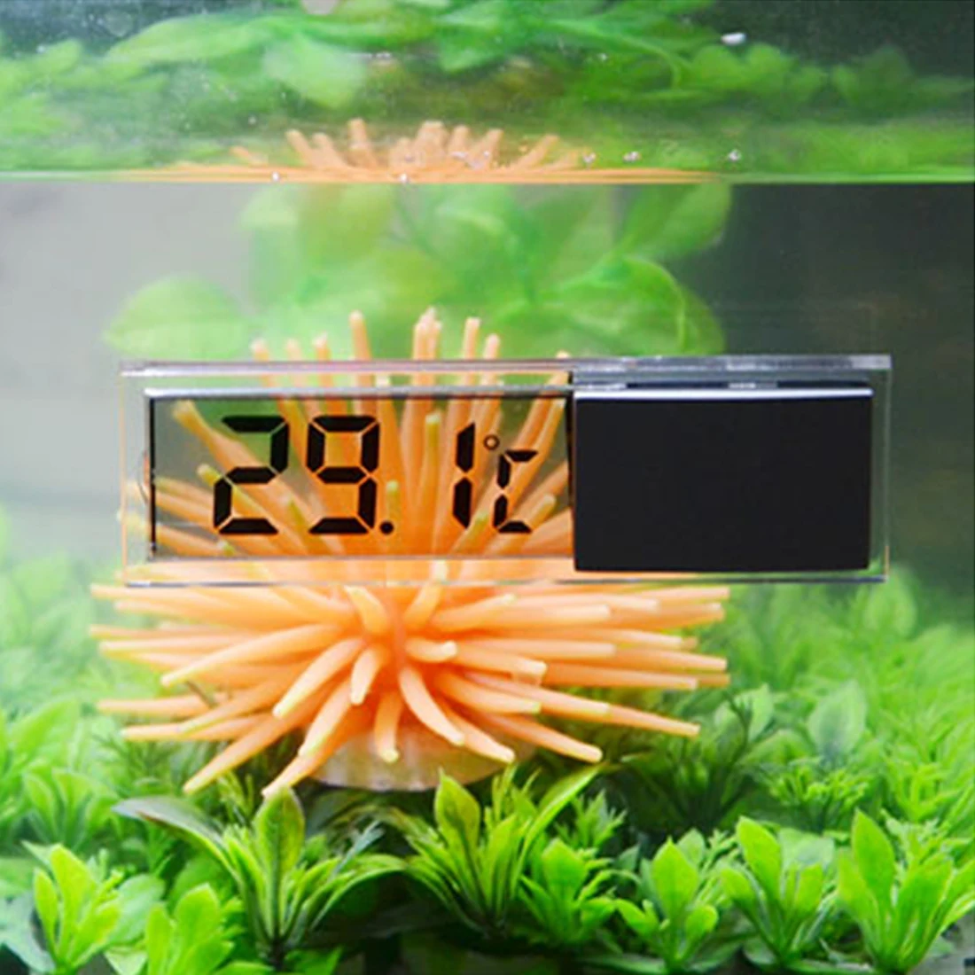 45C-80C аквариум Температура измерительные инструменты 3D с украшением в виде кристаллов цифровой экран LCD для аквариума Стекло Температура воды метр - Цвет: Random Color