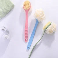 two in one long handled plastic bath shower back spa brush scrubber skin cleaning brushes body for bathroom accessories clean