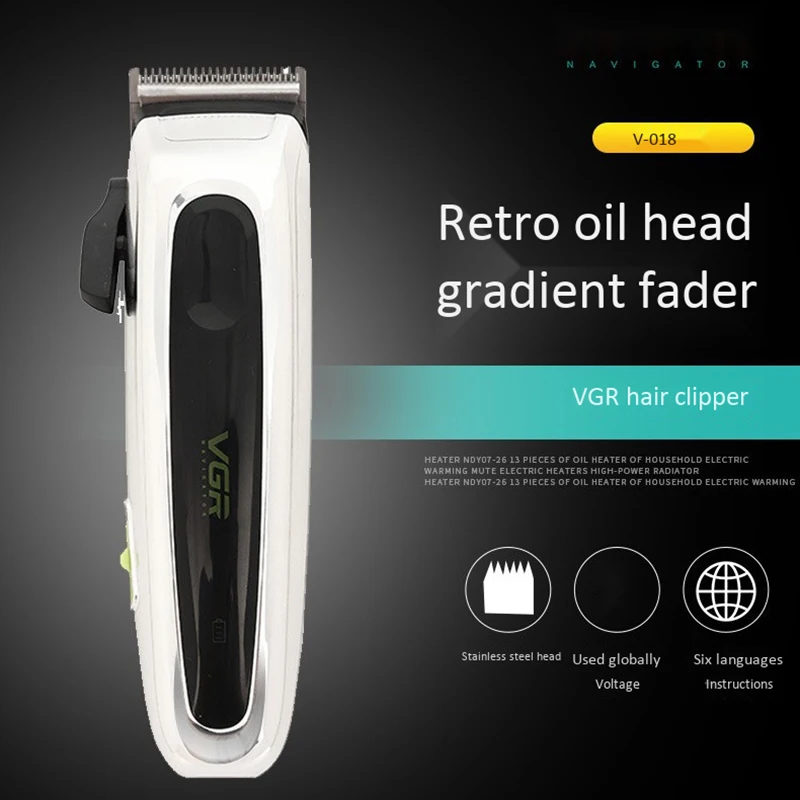 VGR V 018 электрическая машинка для стрижки волос USB перезаряжаемая Парикмахерская
