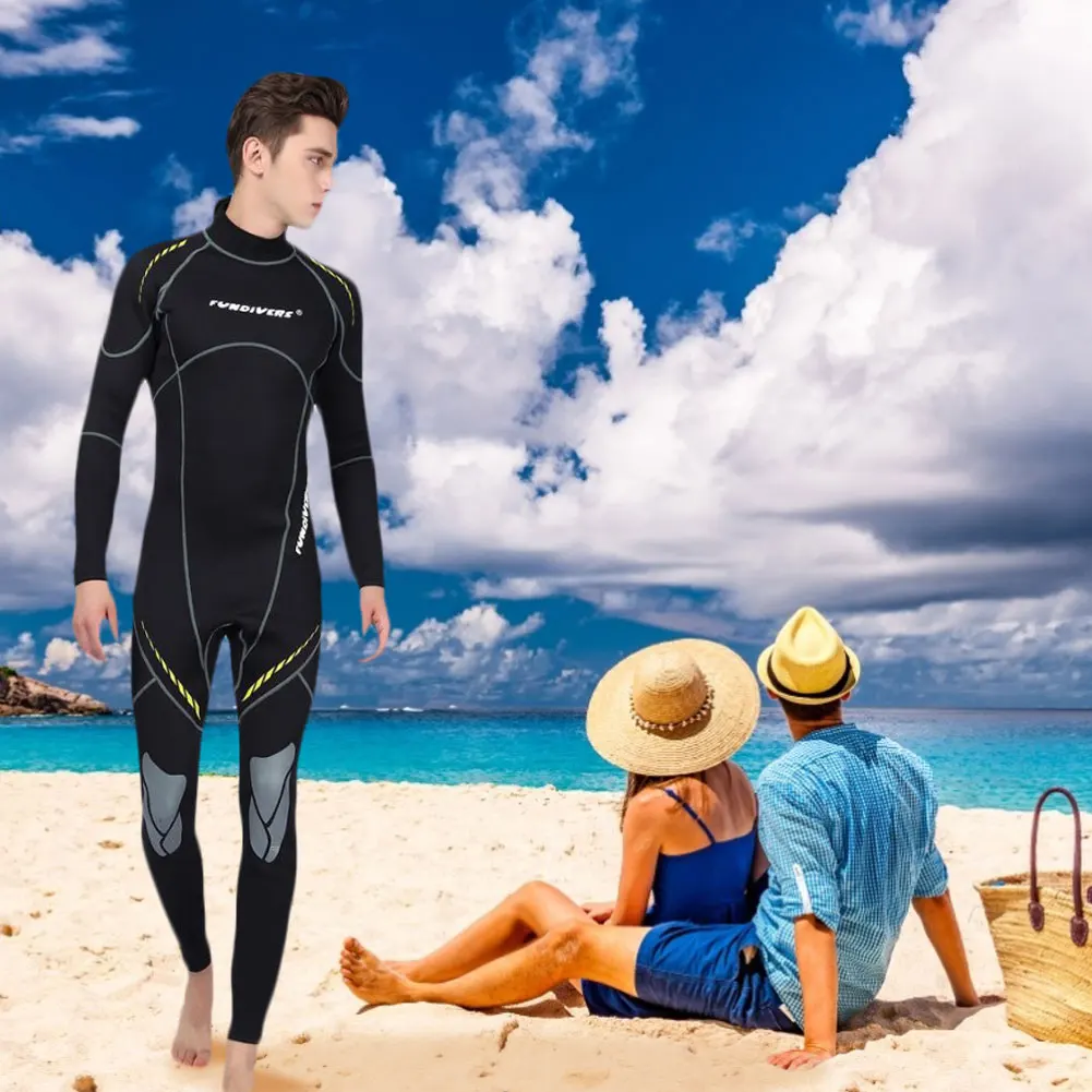 

Premium Neoprene Wetsuit 3mm Men Scuba Diving Thermal Winter Warm Wetsuits Full Suit Swimming Surfing Kayaking Equipment Black