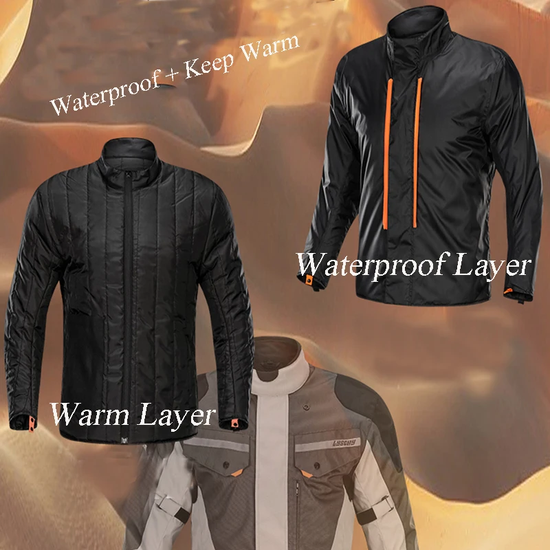 Мотоциклетная куртка LYSCHY Мужская водонепроницаемая зимняя одежда для езды на