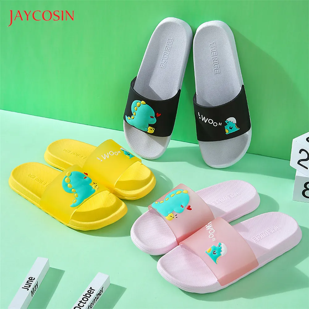 Jaycosin/женские тапочки Женские домашние с рисунком маленького динозавра Пляжные