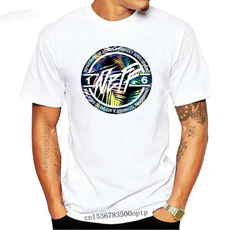 

New Neff Stamp Tee Men's White Palms Short Sleeve Cotton Graphic T-Shirt Tee Shirt Homme T-shirt Men Funny