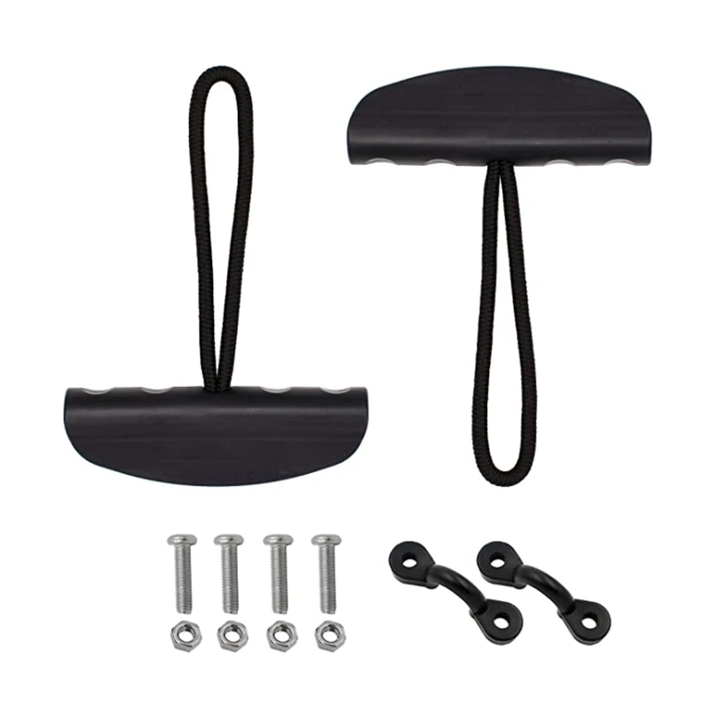 4Pcs Boat Kayak Accessories Black Gray with Hunchback C-Type Buckle Fixing Screw Combined Transport Handle | Спорт и развлечения
