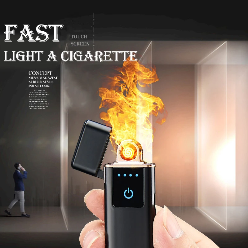 Мини Электронная USB зажигалка ветрозащитный сенсорный зажигалки с датчиками для