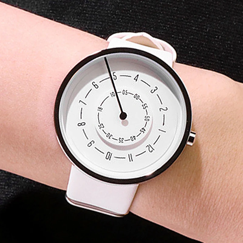 

Женские часы Paidu, креативные часы с цифровым индикатором, женские белый кожаный браслет, кварцевые наручные часы, женские часы