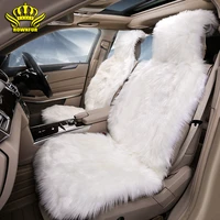 artificial plush car seat cushion autumn winter spring car interior universal car seat cover 1pc fit for sedan hatchback suv mpv