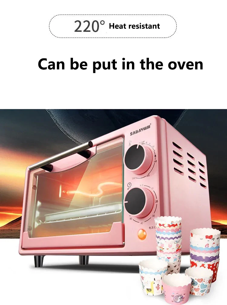 

50pcs Waterproof Durable Cake Cup Cupcake Bakeware Baking Molds One Time Cupcake Cupcake Molds DIY Cake Kitchen Tools Wholesale