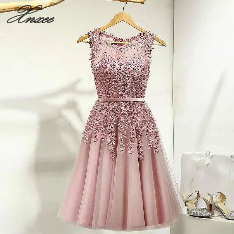 

Лидер продаж 2020, элегантные платья до колен для женщин и девочек, вечерние платья с аппликацией и бусинами