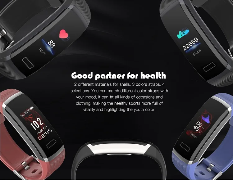 Смарт-браслет OLOEY GT101 цветной экран монитор сердечного ритма фитнес-трекер Bluetooth