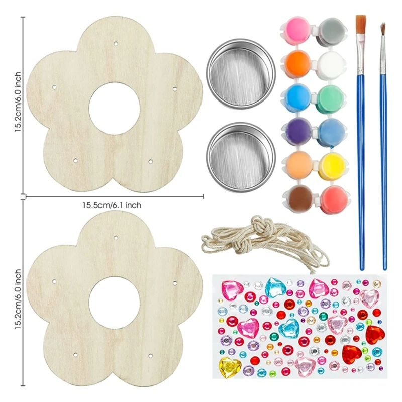 

Kids Arts DIY Bird Feeders Crafts Set for Outside Home Garden Wooden Paint Kits Outdoor Toys for Boys Girls Handicrafts