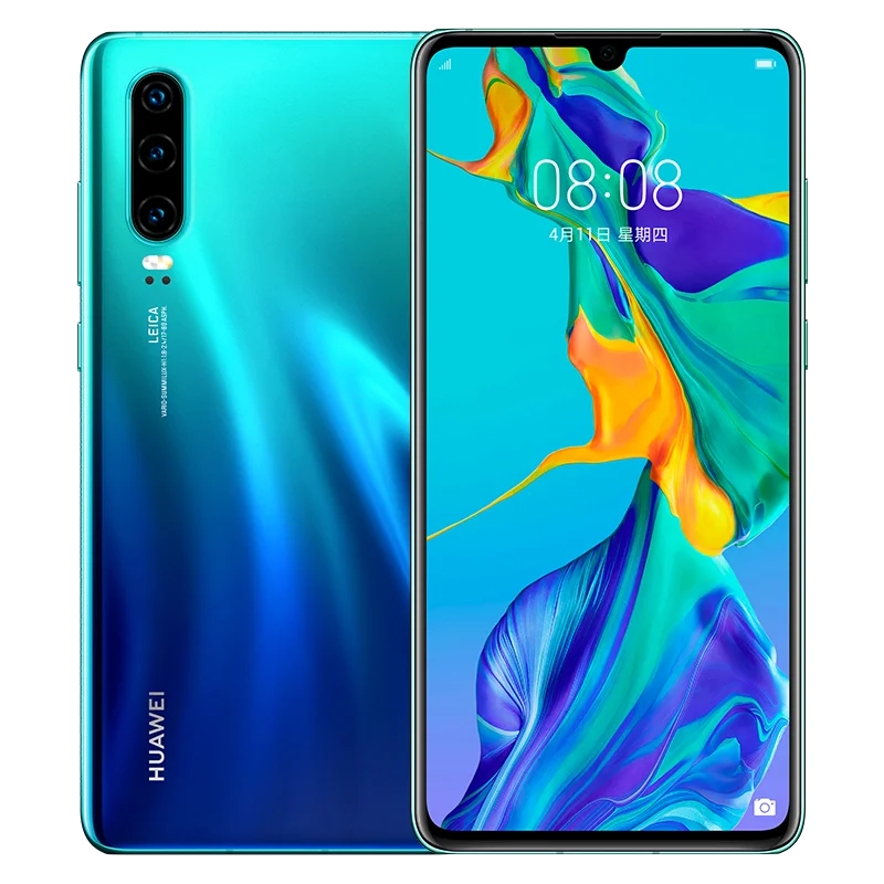 aurora Мобильный телефон huawei P30 6,1 дюймов OLED экран 8 Гб 64 Гб Kirin 980 Восьмиядерный Android 9,1 NFC 3650 мАч IP53 - Цвет: aurora