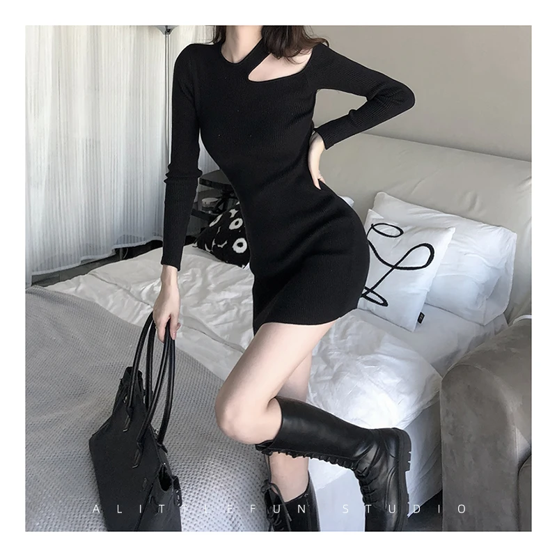 Strapless High Waist Slim Looking Base Mid-Length Knitted Dress Sexy Halter Hip Skirt for Women | Дом и сад