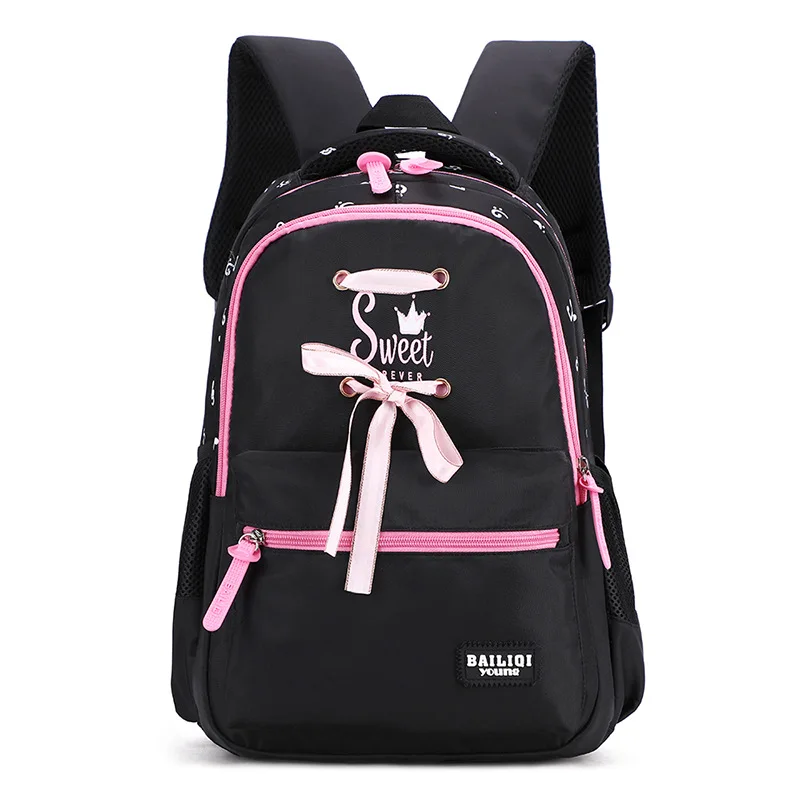 

Sweet Letter Printing School Bags Children Ribbons Backpacks For Teenagers Girls Travel Bags Women Casual Orthopedics Backpack