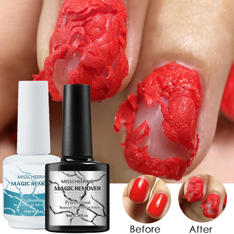 

8/15ml Misscheering Burst Nail Remover Magic Nail Remover Nail Glue Special Nail Polish Remover Nail Art Tool For Manicure TSLM2