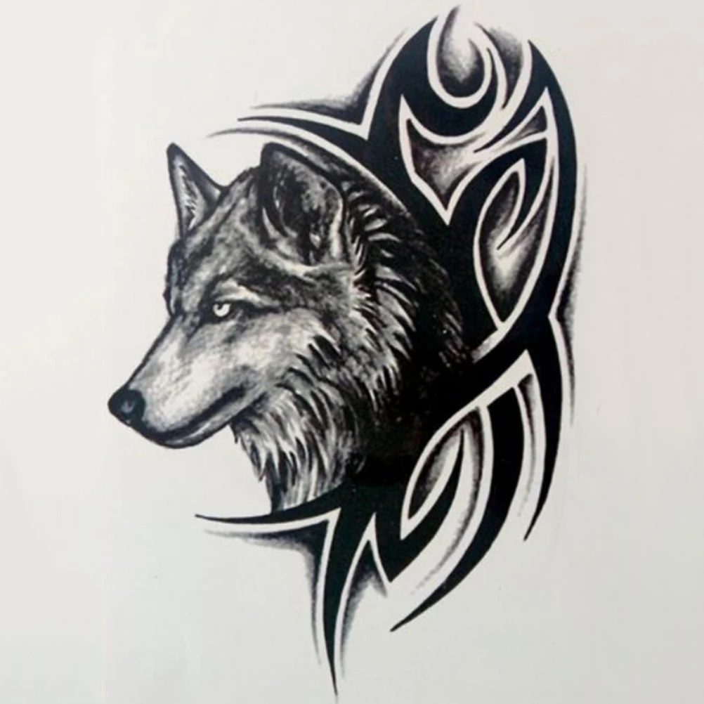 

pvc Car stickers decals men and women wolf head waterproof car exterior decorative art stickers removable wholesale hot sale