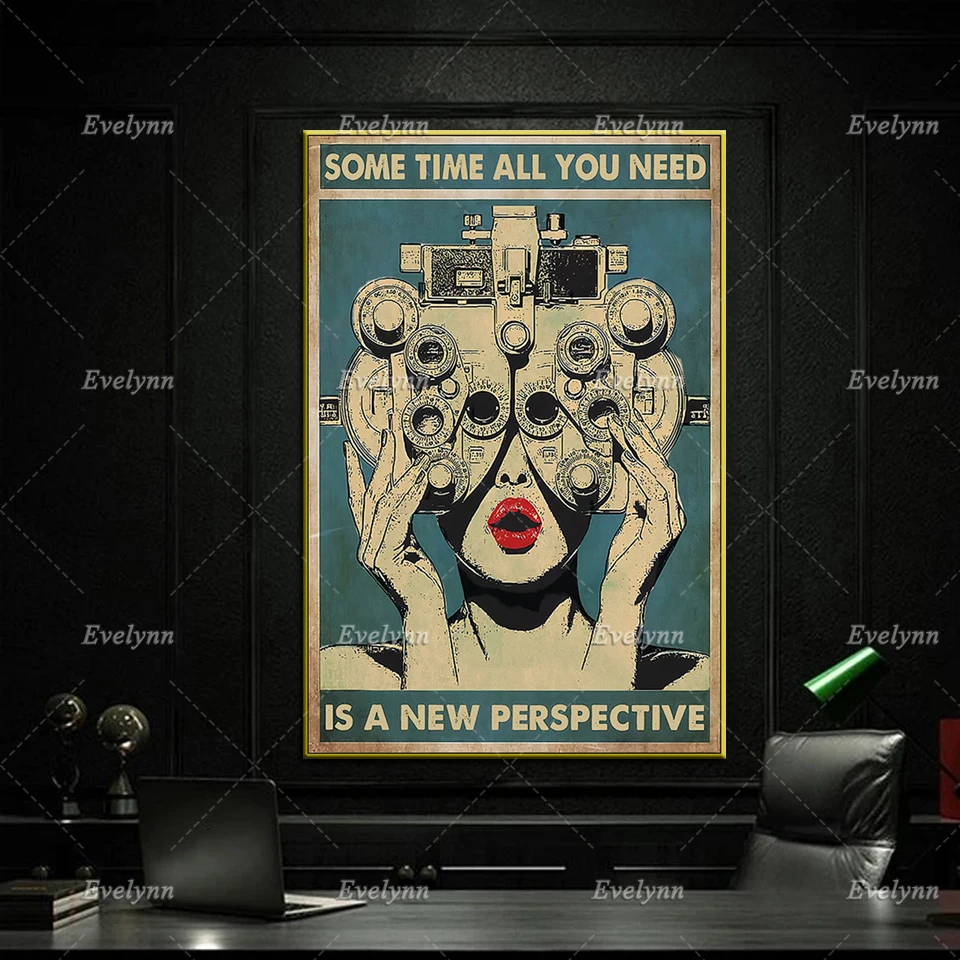 

Some Time All You Need Is A New Perspective Poster, Optometry Home Decor Canvas Wall Art Prints Living Room Decoration Gift