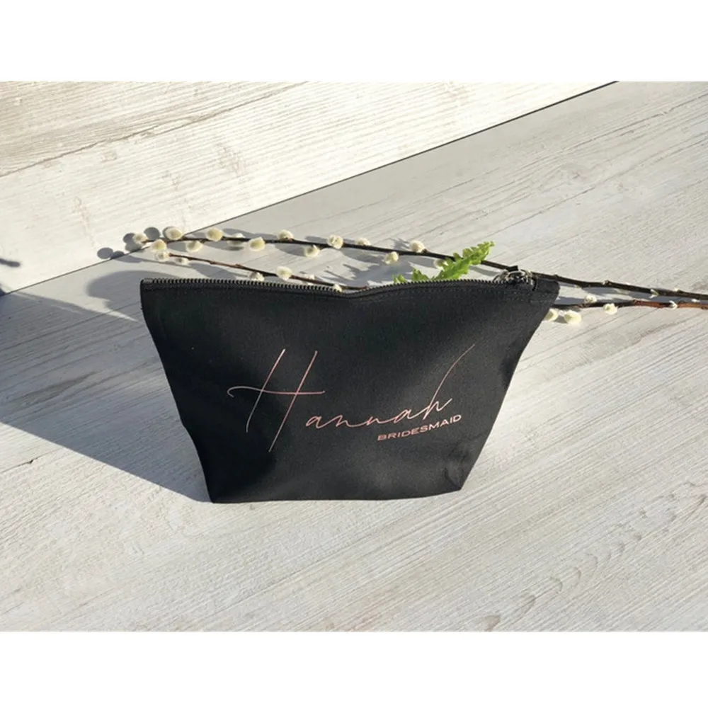 Сумка для макияжа с именем Золотая косметика на заказ сумочка невесты дорожная