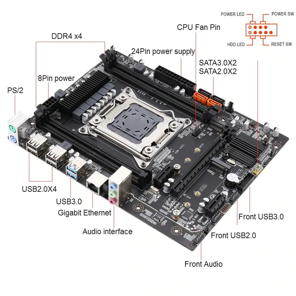Kaufen X99 Desktop Motherboard Unterstützung DDR4 Speicher Gaming Computer Motherboard Für Intel CPU