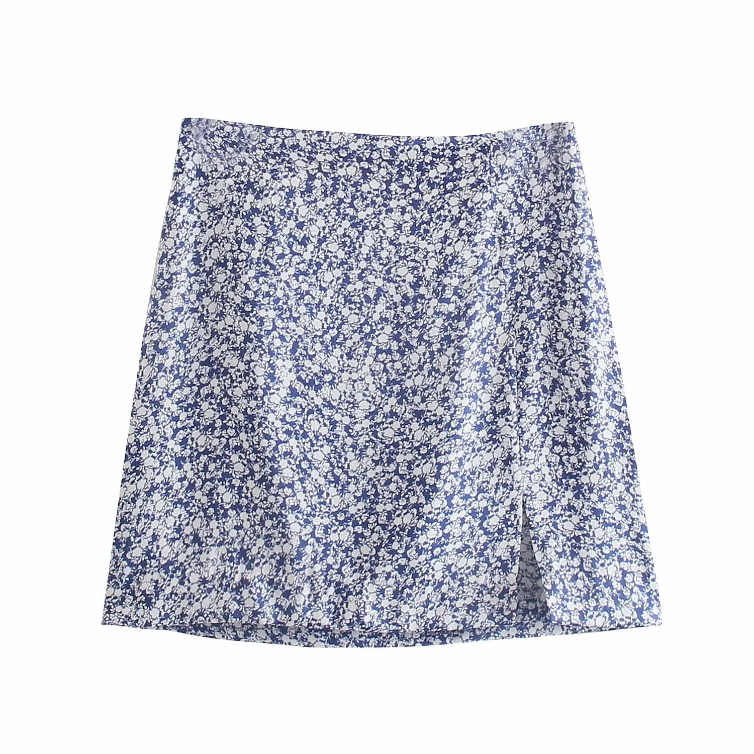 

2021 summer new style European and American style women's flower print shirt + suspender half skirt three-piece suit