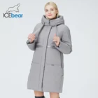 ICEbear 2021 Зимняя женская куртка с капюшоном Высококачественная женская куртка с хлопковой подкладкой Ветрозащитное и теплое длинное пальто GWD21582I