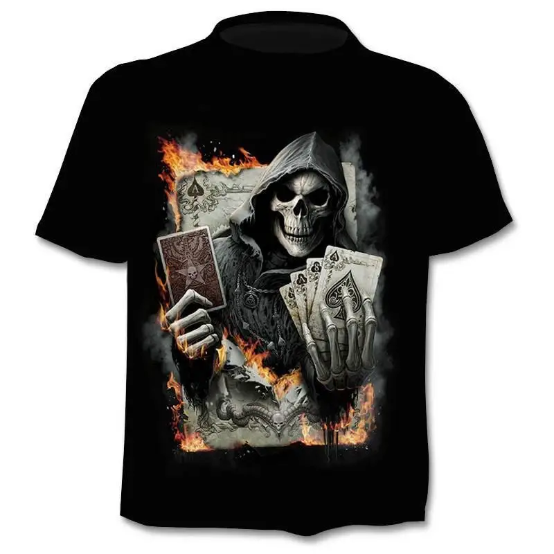 

2021 New Men's T shirt 3D Tshirt Print Knife Harajuku Tops Tee Short Sleeve Fitness t-shirt