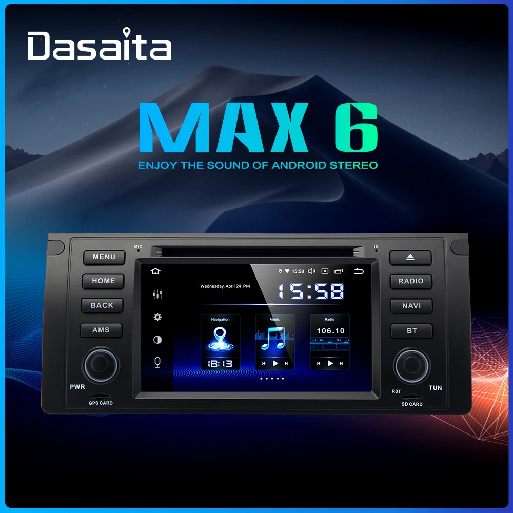 Автомобильный DVD плеер Dasaiata 7 &quotHD экран Android 9 0 1 din для BMW E39 E53 X5 Radio 2001 2002 2003 с
