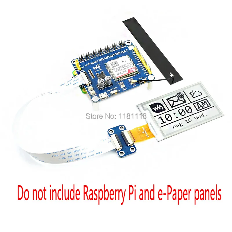 Raspberry Pi e Paper IoT Driver HAT поддерживает NB IoT/eMTC/GPRS|Демонстрационные стенды| |