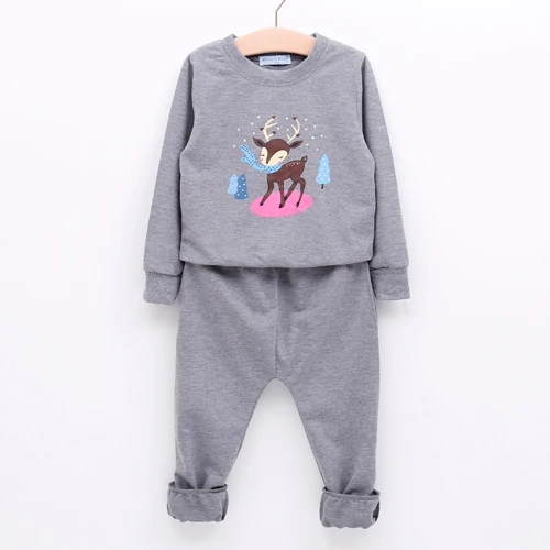 gray BZ172M Humor Bear/детская одежда детские комплекты одежды для девочек комплект спортивной одежды из 2 предметов для маленьких девочек, футболка с длинными рукавами и принтом+ штаны - Цвет: gray BZ172M