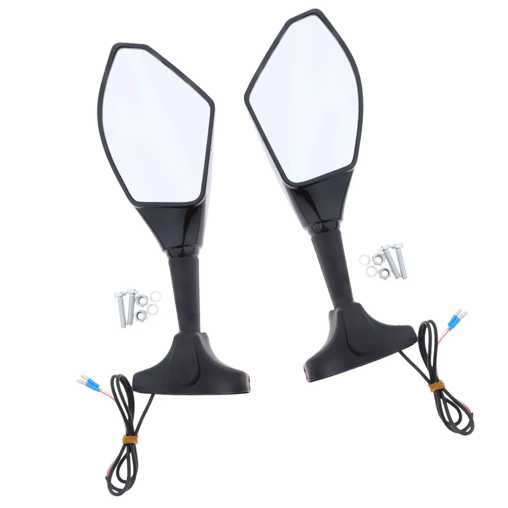 1 пара светодиодных индикаторов поворота мотоцикла интегрированных зеркал