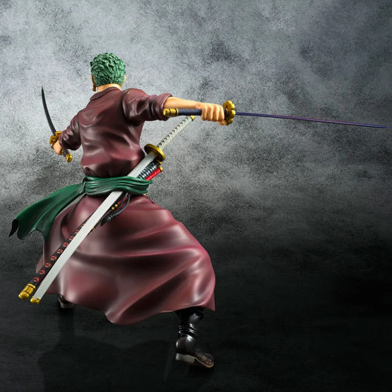 

Japan Anime One Piece Roronoa Zoro Action Figure Red Suit Sauron Battle 23cm PVC Collection Model Dolls Toys for Boys Gifts