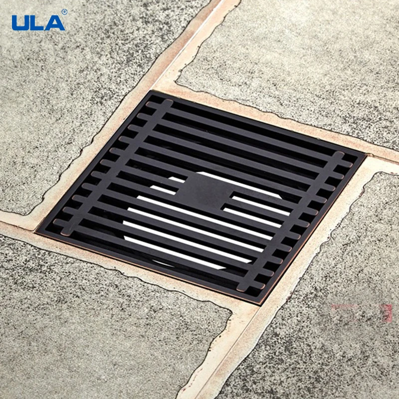 ULA медный душевой трап напольные сливы для ванной плитка вставка квадратный к