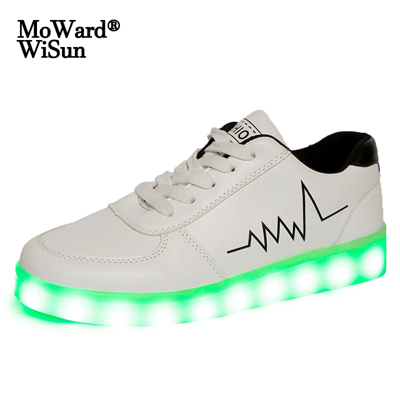 

Size 30-44 Children Casual Shoes With Lights USB Charge Luminous Sneakers for Kids Boys Glowing Led Shoes Girls Lighted Shoes