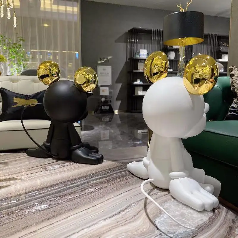 Статуя Микки Мауса Disney подвижная фигурка сидя мультяшная смоляная скульптура