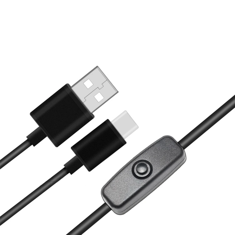 Удлинитель 5V 3A USB к проводному зарядному кабелю типа C прочные аксессуары с переключателем выключатель данных для Raspberry Pi 4