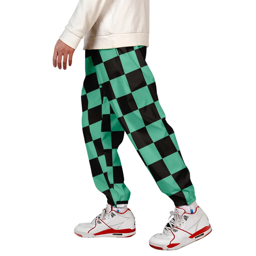 

Men's fashion digital print casual bundle of footwear pants summer thin Japanese