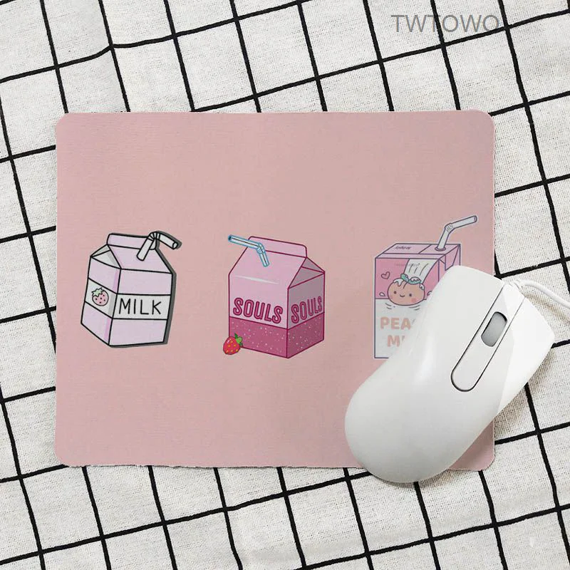 

MousePad Milk Pink Peach Kawaii Gaming Mouse Pad Small Gamer Mouse 26*21cm Harajuku aesthetics office decoration mouse pad