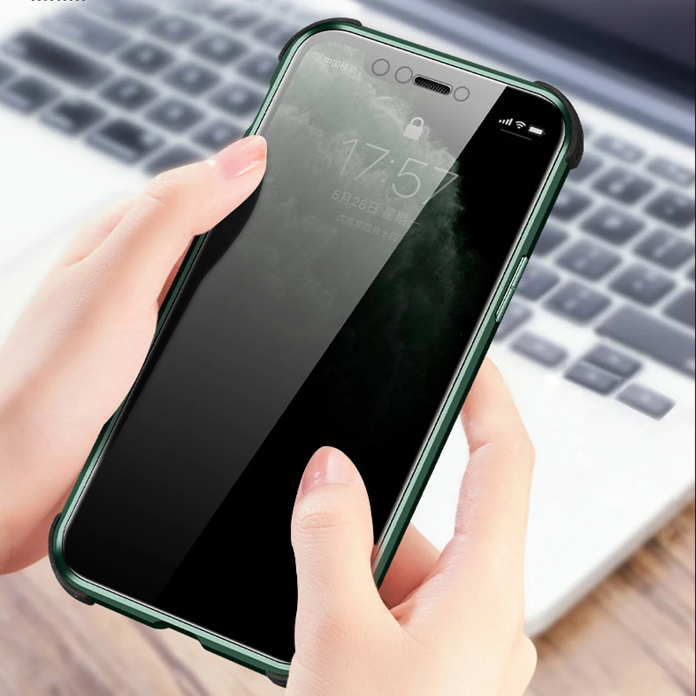 Конфиденциальность магнитное закаленное стекло чехол для iPhone 11 Pro Max анти