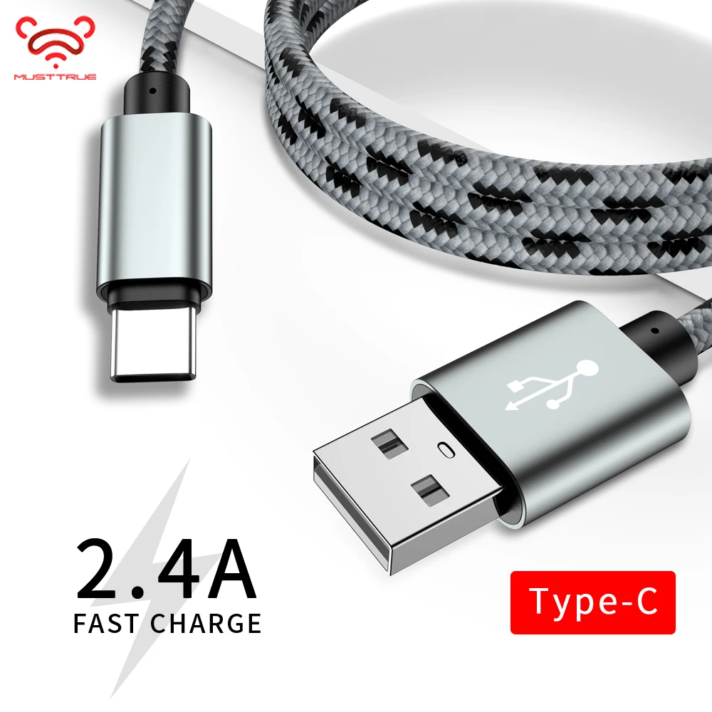 MUSTTRUE USB C type кабель для быстрой зарядки синхронизации данных oneplus 6t xiaomi mi 9 a2 usb c