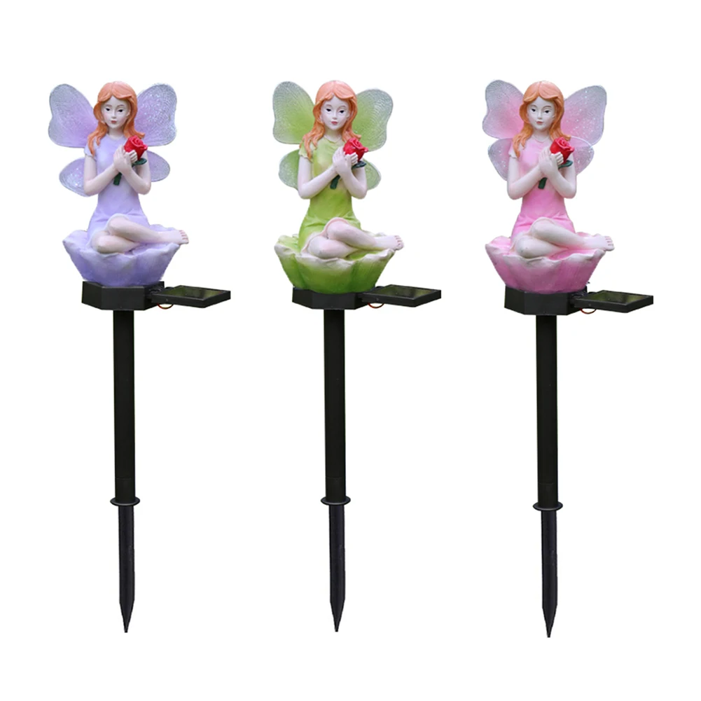 

LED Solar Flower Fairy Lights Outdoor Waterproof Pixie Light Lawn Stakes Lamps Yard Art for Home Garden Courtyard Festival Decor