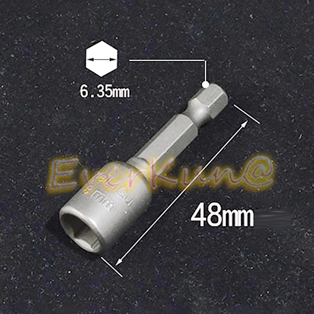 5/10 шт. Магнитный шуруповерт шестигранная гайка торцевой ключ 1/4 дюйма хвостовик