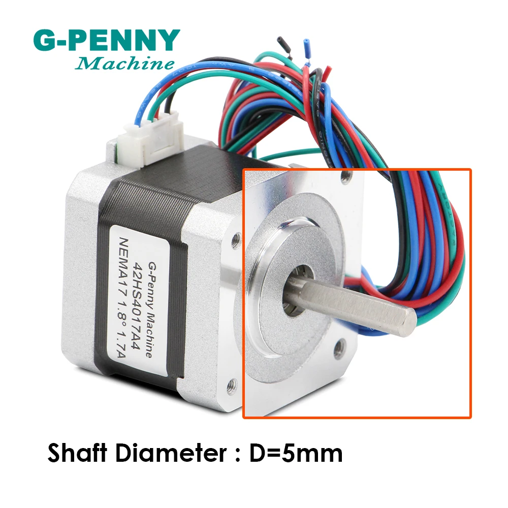 Шаговый двигатель NEMA 17 с ЧПУ 42x40 мм 1 7 А 4-выводный шаговый Nema17 8 градуса 60 унций для
