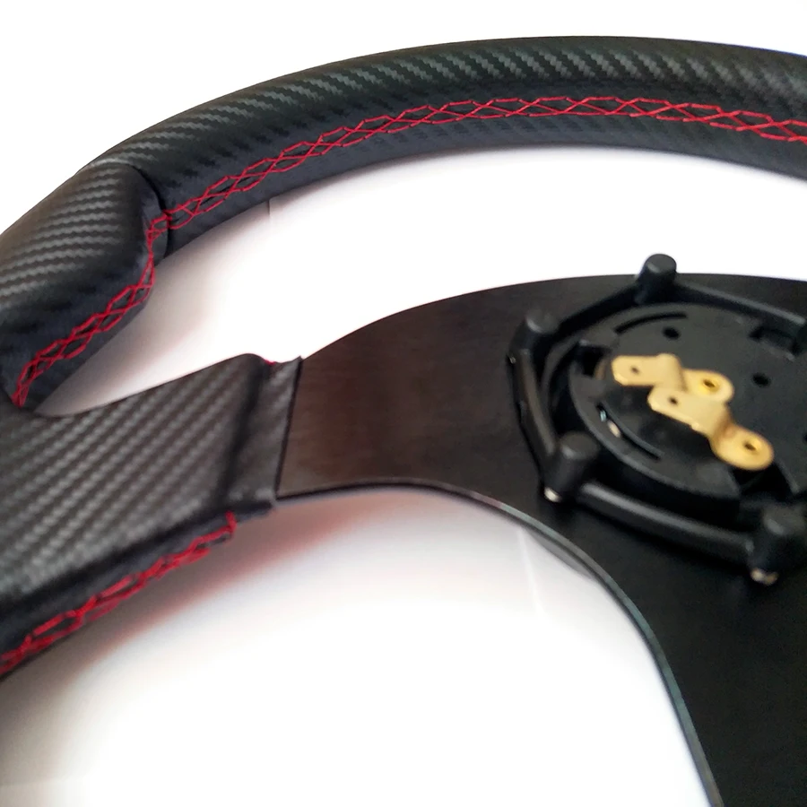 Универсальное гоночное рулевое колесо 14 дюймов с логотипом из углеродного