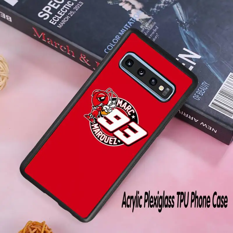 

Marc Marquez Moto Gp 93 Phone Case Acrylic Plexiglass TPU For Samsung Galaxy S8 S9 S10 s10e S20 PLUS ULTRA S6edge