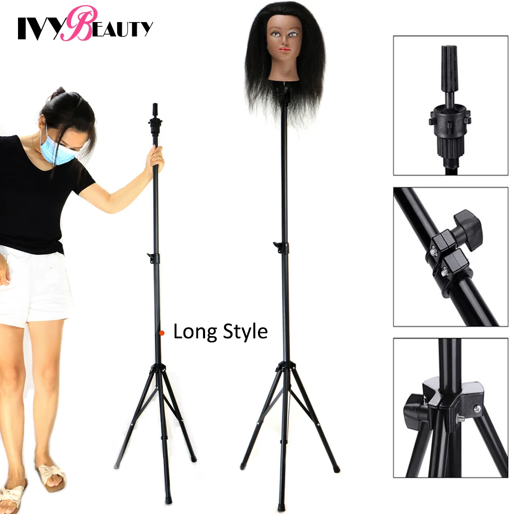 

Hairdressing Training Head Holder Tripod Wig Head Stand Tripod Mannequin Canvas Block Head Manikin Head Tripod For Hair Style