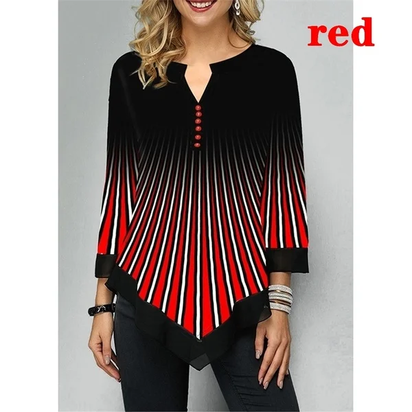 

Summer Fashion Printed Women T-Shirts Casual Lady Clothes Oversize Pullovers 3/4 Sleeve Tops Elegant Loose Tees Roupas Femininas