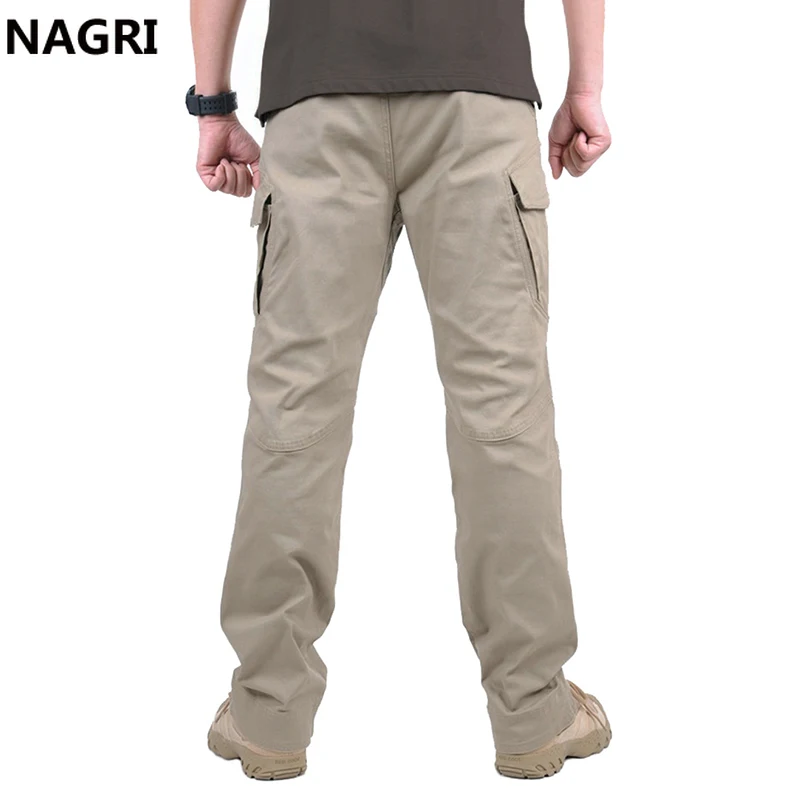IX9 TACTICAL PANTS Men Many Pockets Army Military Cotton Pants Combat SWAT Stretch Straight Trousers Overall Work Outwear | Мужская