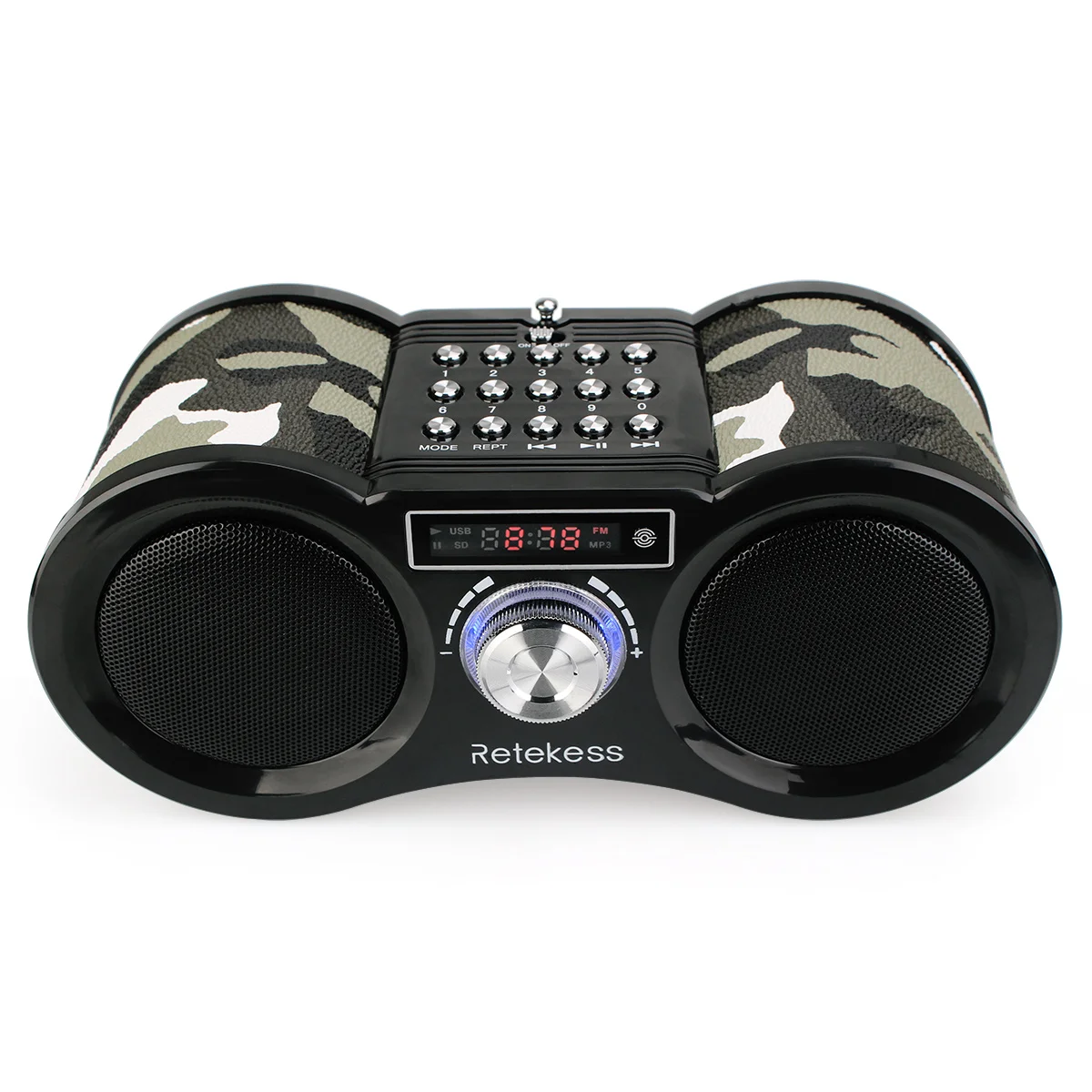 Retekess V-113 FM portable Radio Stereo Digital Radio Receiver Speaker USB Disk TF Card MP3 Music Player Remote Control