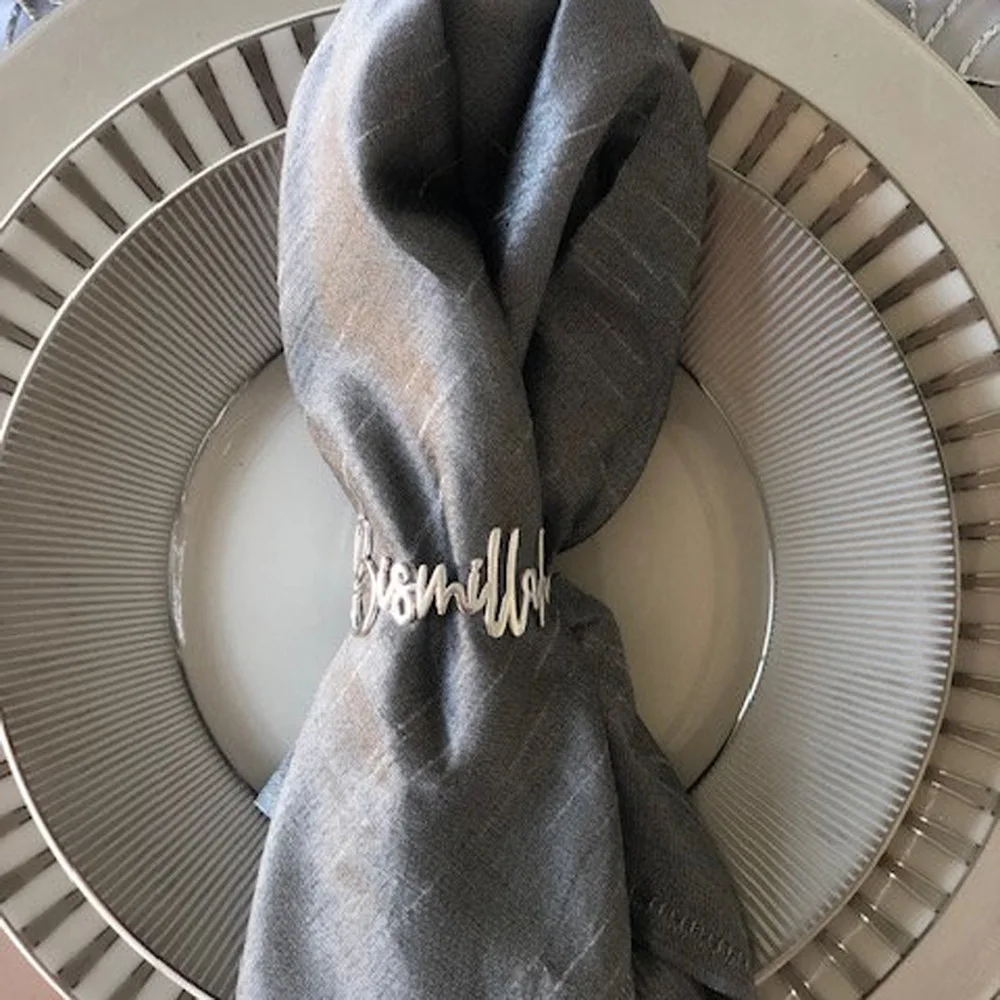 

24 / new product English alphabet metal napkin ring Restaurant Hotel model room napkin ring spot free delivery